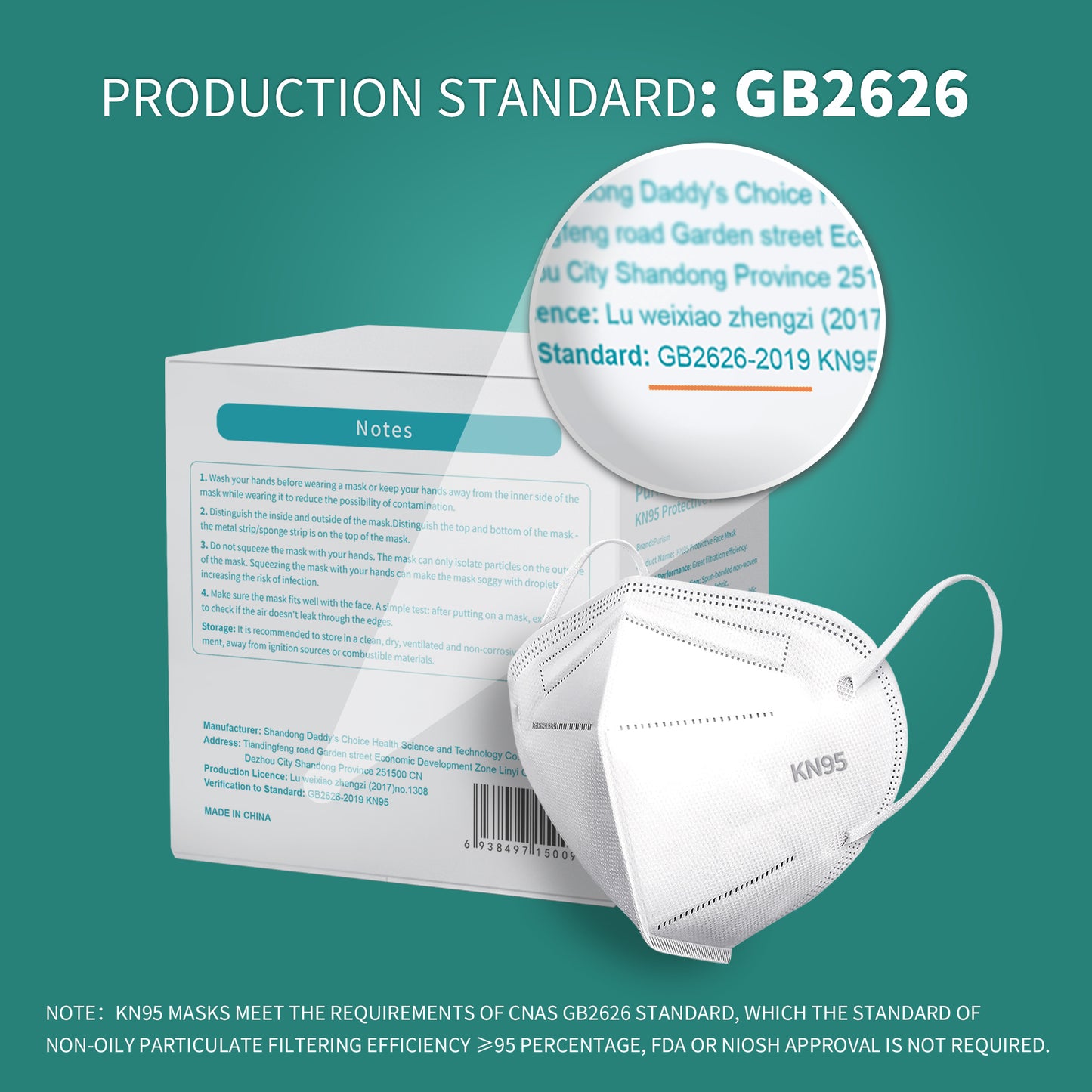 KN95 Protective Face Mask 20pcs/box, 960pcs/carton, Free shipping to US