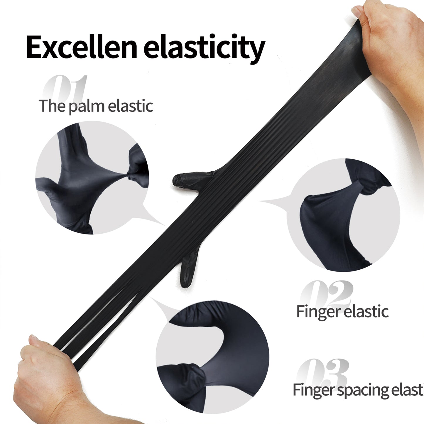 Purism Black Nitrile Gloves, 4mil Size S/M/L/XL, 100 pcs/box,1000pcs/carton, Powder-free, Latex free, Free shipping to US